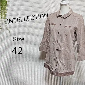 INTELLECTION 버튼이 달린 7부 소매 셔츠 사이즈 42