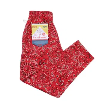 셰프 팬츠 Chef Pants Paisley Red