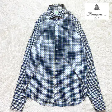 피나모레 투모로우랜드 별주 올 패턴 나폴리 셔츠 호리존탈 칼라 M