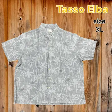 Tasso Elba 알로하 셔츠 XL 사이즈 55% 실크 1419 502