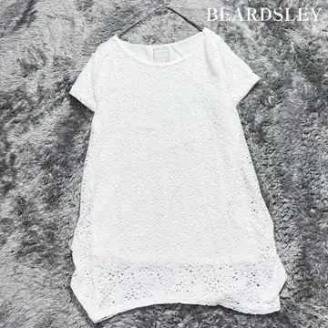 BEARDSLEY 레이스 숏 슬리브 튜닉 셔츠 S 상당 새상품급
