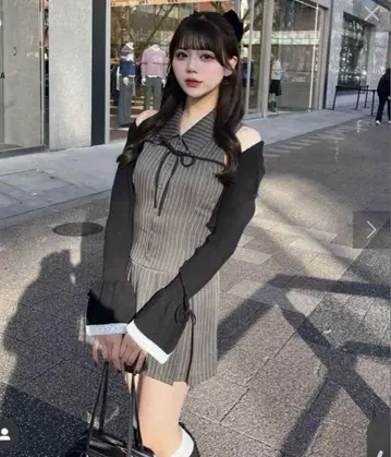 OLIVE des OLIVE yui 원피스 슬리브리스 셔츠 원피스