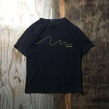 90s MENS MELROSE 티셔츠 블랙 그래픽 Y2K