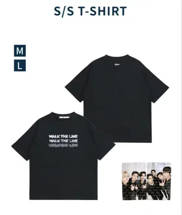 Enhypen walk the line 블랙 바디 티셔츠 M 사이즈