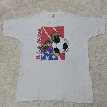 90s 티셔츠 싱글 스티치 XL 화이트 골키퍼 빈티지