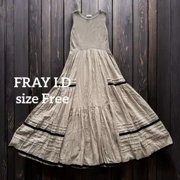 FRAY I.D (프레이 아이디) 코튼 개더 니트 콤비 원피스