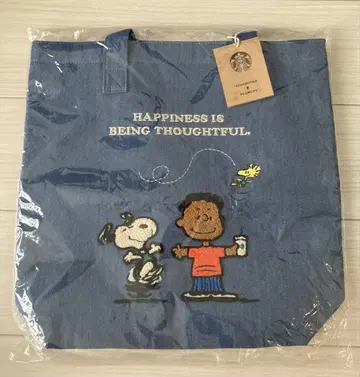 스타벅스 스누피 토트백 블루 PEANUTS Franklin
