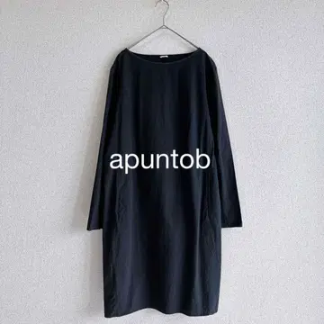 apuntob 아푼토비 코튼 원피스 튜닉 원피스 블랙