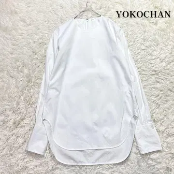 YOKO CHAN 롱 슬리브 헴 플레어 블라우스 40 L 상당 새상품급