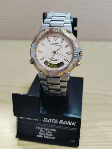 CASIO STING STN-402W 디지털 및 아날로그 손목시계