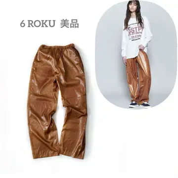6 ROKU 로쿠 유나이티드 애로우즈 폴리에스테르 새틴 팬츠 25SS