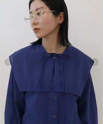 yuni 코튼 핀턱 세퍼레이트 컬러 블라우스