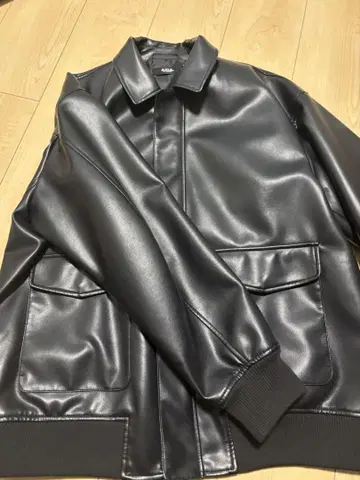 AZUL by MOUSSY 블랙 가죽 자켓 L