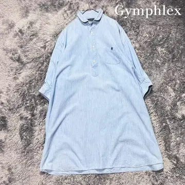 짐플렉스 풀오버 데님 원피스 자수 라이트 블루 XL 새상품급