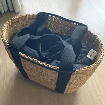 MUUN 스트로우 바스켓 백