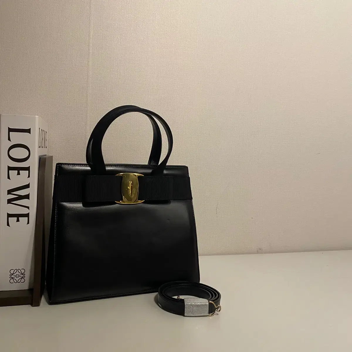 FERRAGAMO / 빈티지 살바토레 페라가모 바라보우 토트백/ 투웨이백