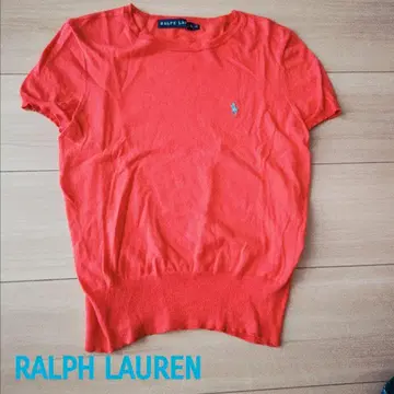 RALPH LAUREN 오렌지 반팔 니트 M