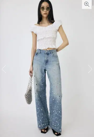 MOUSSY 디스트로이드 미드라이즈 배기