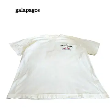 구제 의류 가라파고스 반팔 티셔츠 수베니어 백 프린트 90년대 00년대