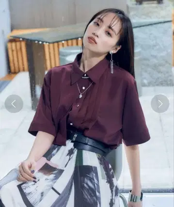 HARE 하레 파트 플리츠 셔츠 반팔 셔츠