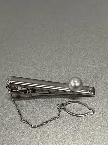 실버 진주 넥타이핀 0.75