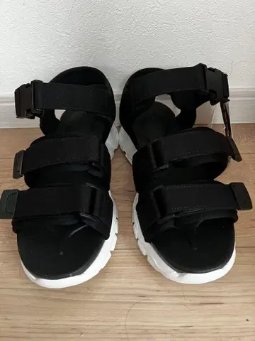 글로벌 워크 블랙 스포츠 샌들 3 스트랩
