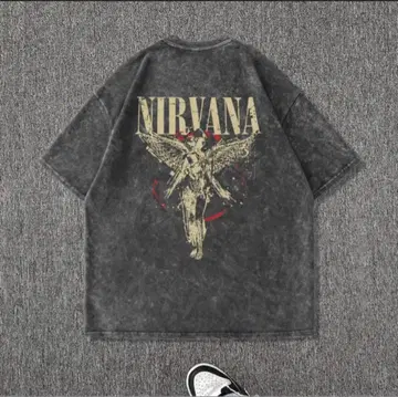NIRVANA 다크 그레이 티셔츠