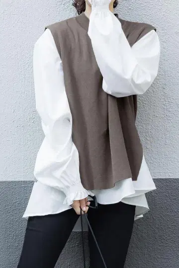 화이트 셔츠 + 베스트