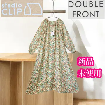 스튜디오 클립 미사용 새상품 앞뒤 착용 2WAY 롱 원피스 미니 꽃무늬