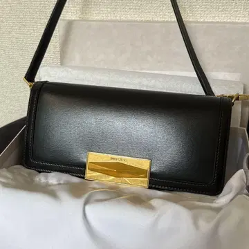 JIMMY CHOO 블랙 가죽 숄더백