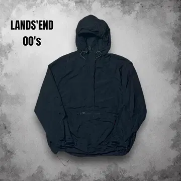00s LANDSEND 나일론 아노락 후드티 하프 지퍼 USA