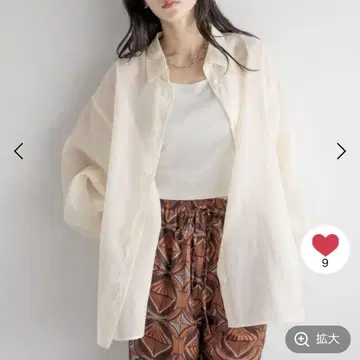 로리즈팜 시어 셔츠 숏 아이보리