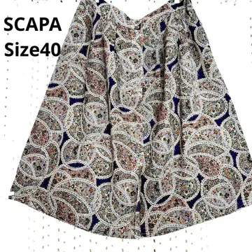 SCAPA 린넨 100 리버티 스커트 사이즈 40 스카파