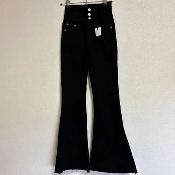 플레어 데님 블랙 택 포함