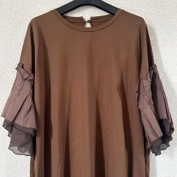 야마다야 페넬 미사용 택 포함 브라운 7부 롱 원피스