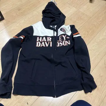할리데이비슨 네이비 후드티 L