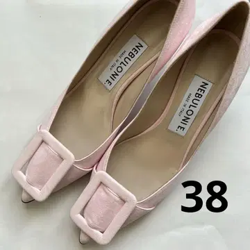 네브로니 핑크 버클 펌프스 38