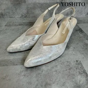 YOSHITO 펌프스 뮬 가죽 25cm 실버 계열 RG67