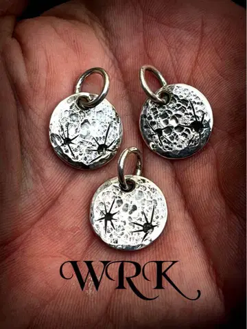 WRK moon pure silver 가죽 끈 90cm 포함