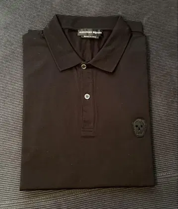 ALEXANDER MCQUEEN 블랙 피케 셔츠 L