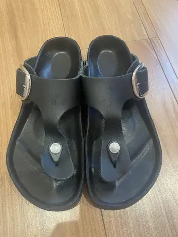 블랙 플립플랍 메탈 버클