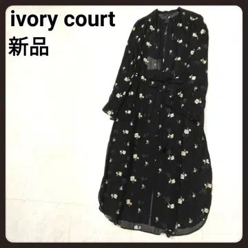 아이보리 코트 꽃무늬 원피스 새상품 ivory court