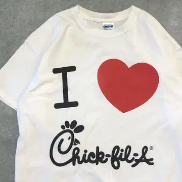 US 구제 의류 Chick-fil-A I 티셔츠 M 기업 치킨 레스토랑