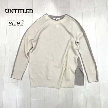 언타이틀 울 100% 긴팔 배색 니트 스웨터 2 새상품급