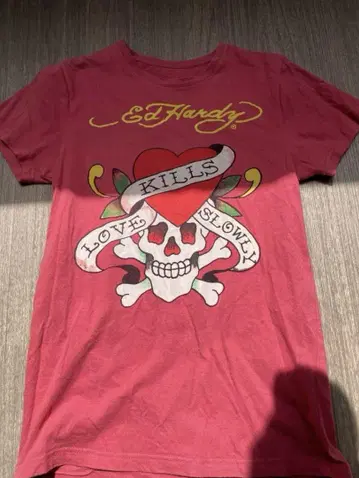 Ed Hardy 스컬 하트 티셔츠