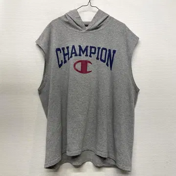 CHAMPION 챔피언 USA제 후드 슬리브리스 티셔츠