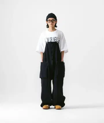 ANGLAN 오버롤 블랙