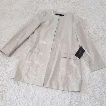 새상품 택 포함 자라 베이직 노카라 자켓 린넨