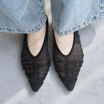 LE TALON 시어 개더 슬링백 25cm