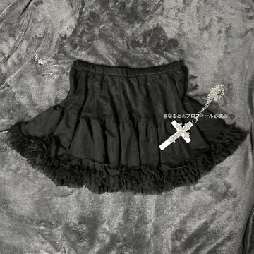 다크 코케트 다크 코어 발레 코어 미니 스커트 프릴 호러 튤